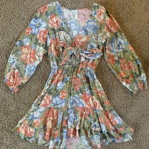 Kivari ruffled mini dress